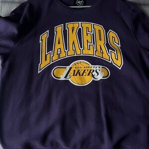 47 Brand Lakers Sweatshirt in Purple and Gold